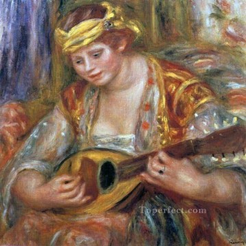 マンドリンを持つ女性 ピエール・オーギュスト・ルノワール Oil Paintings